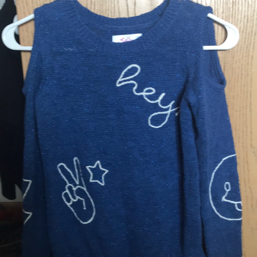 Justice Cold Shoulder Sweater